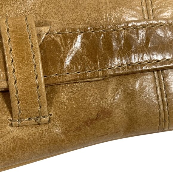 LATICO USA Camel Tan Leather Top Zip Tassel Women's Wristlet Clutch Bag - Picture 9 of 9